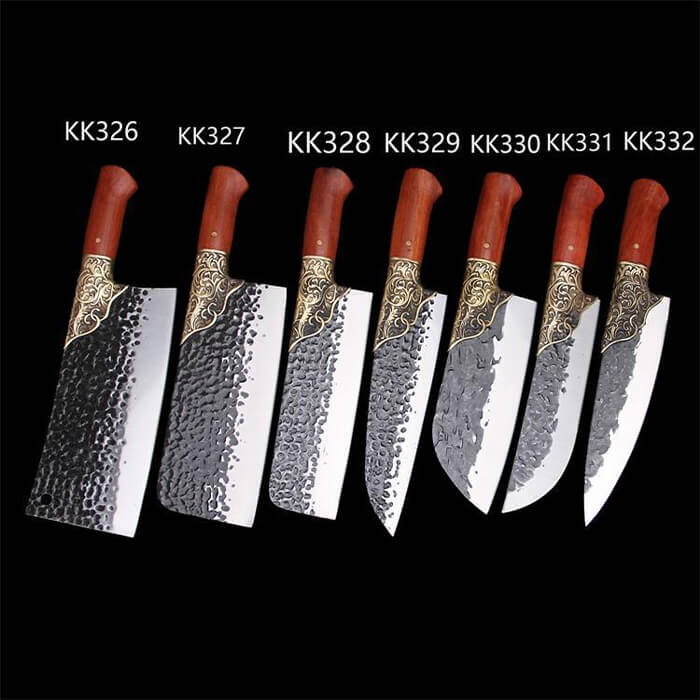 High Quality Stainless Steel Kitchen Knife Chopper Cleaver Santoku Vegetable Knife Fruit Knife with Brass Bolster Kk326