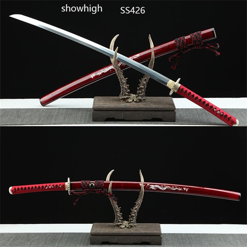 Handmade  high quality T10 real hamon katana Swords ss426