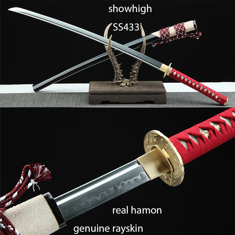 Handmade T10 real hamon katana Swords ss433