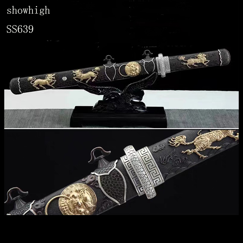 handmade high quality kylin chinese dragon short sword ss639