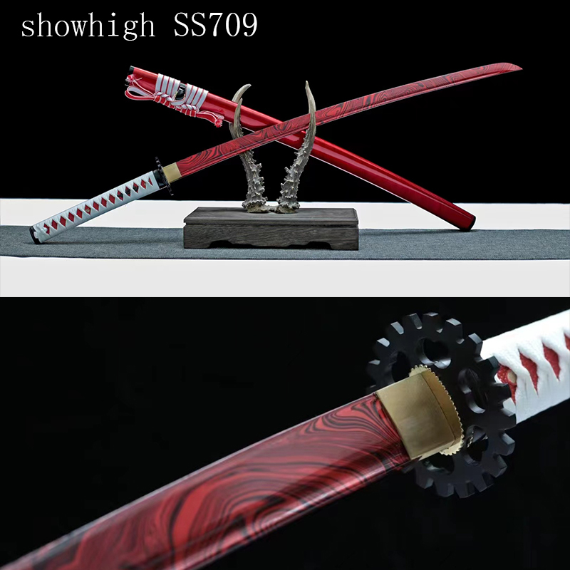 Handmade red katana Swords ss709