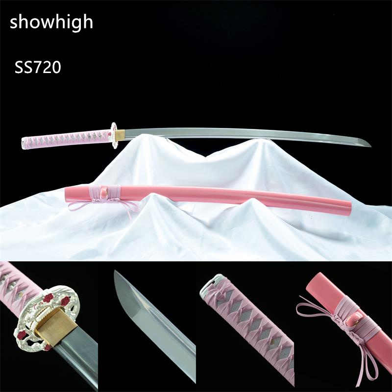 handmade pink japanese katana samurai swords ss720