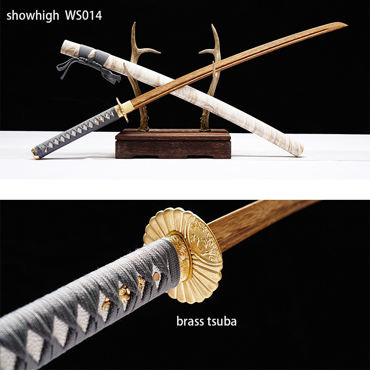 high quality rosewood katana sword brass tsuba WS014