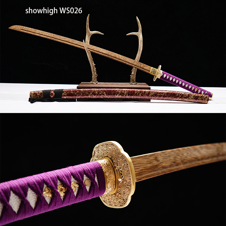 rosewood katana sword  brass tsuba